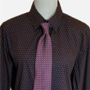 MICHAEL KORS Polka Dot Button Down Shirt Size L